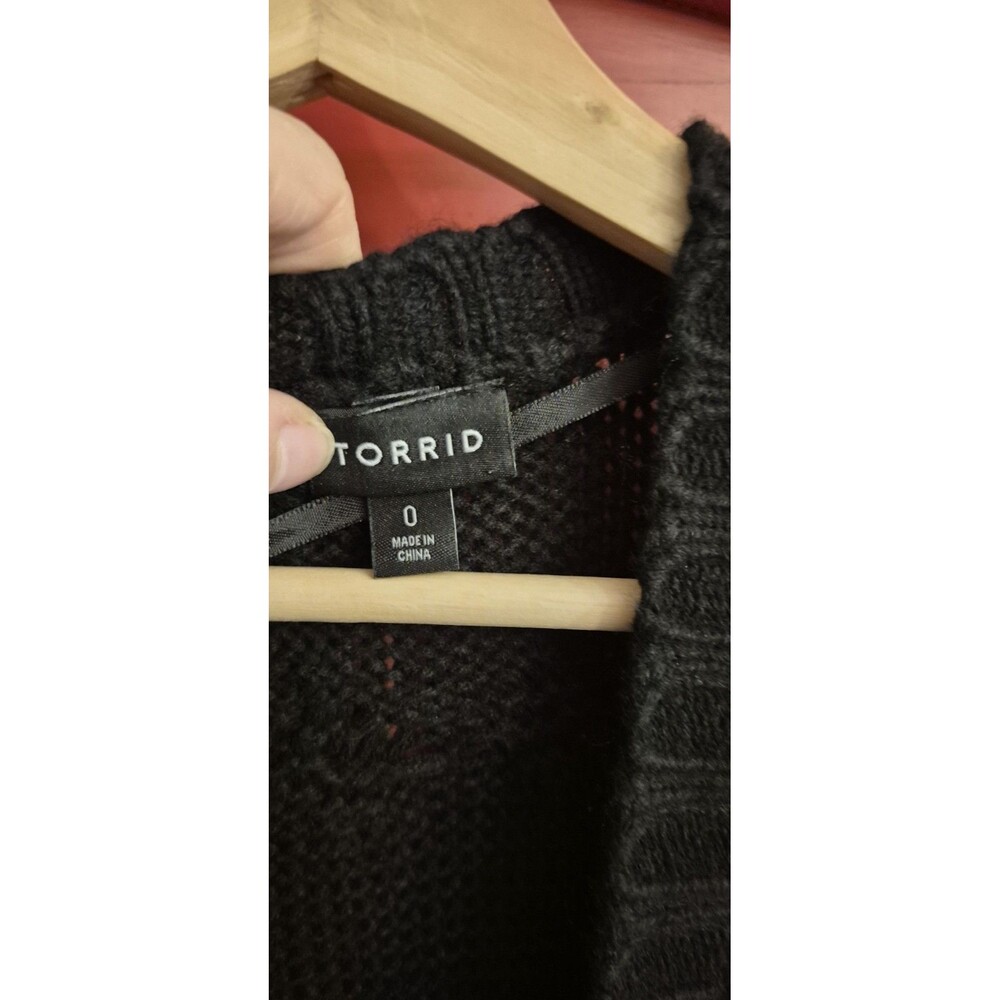 torrid Black Open-Front Cardigan - Picture 3 of 6